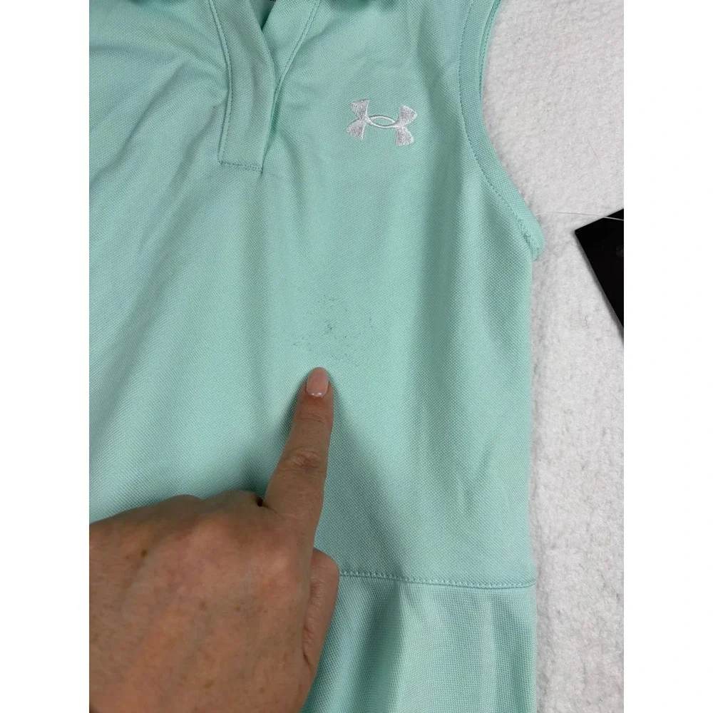 Under Armour Kids Mint Green Sleeveless Polo Athletic Dress UASJH04R-372 Size 6